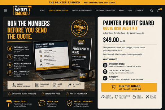 Painter Profit Guard - Quote Risk Audit Kit, a Painter's Smoko tool for painting contractors